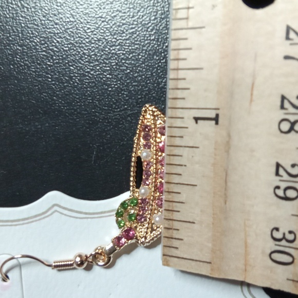 Cocktail Rhinestone Earrings - Picture 6 of 6